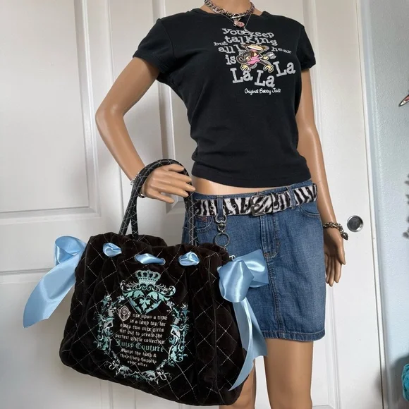 Custom Vintage Juicy Couture Brown and Blue Once Upon a Time Daydreamer - Picture 8 of 15